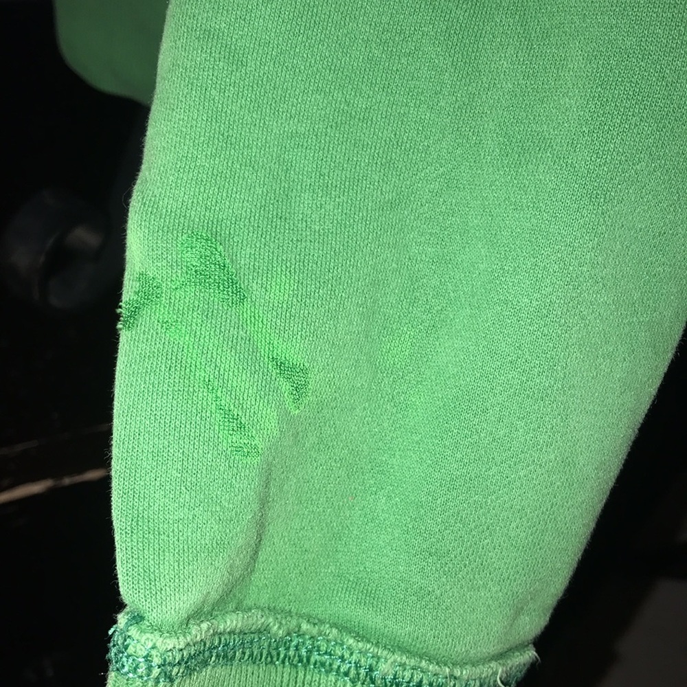 Abercrombie kids green pocketed thermal hooded sweatshirt Sz XL - Picture 8 of 15